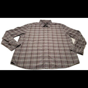 Calvin Klein Mens XL Plaid Cotton Long Sleeve Button Shirt VGUC